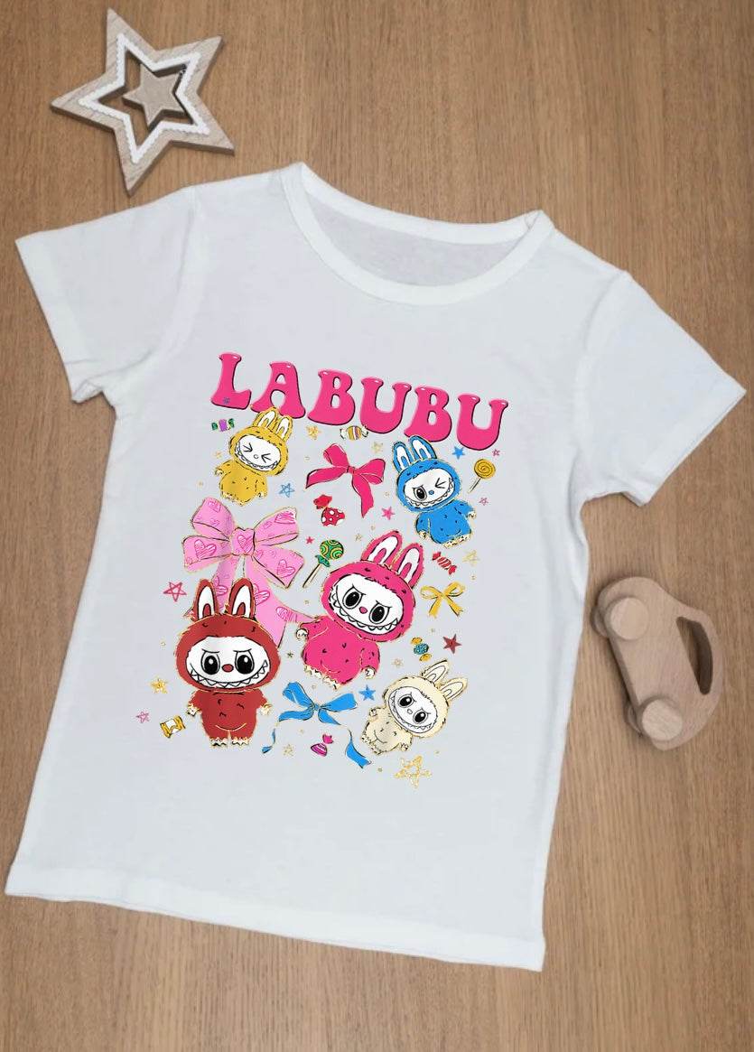 Children’s Labubu printed t shirts 5 designs available - Pj prints barnsley