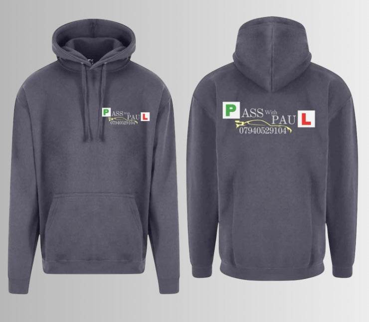 custom printed work wear hoodies - any text any logo - Pj prints barnsley