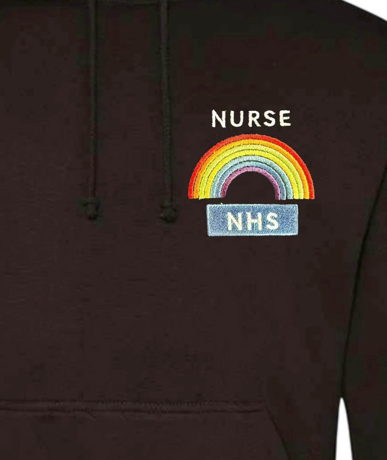 Embroidered hoodies perfect for nurses or nhs workers - Pj prints barnsley