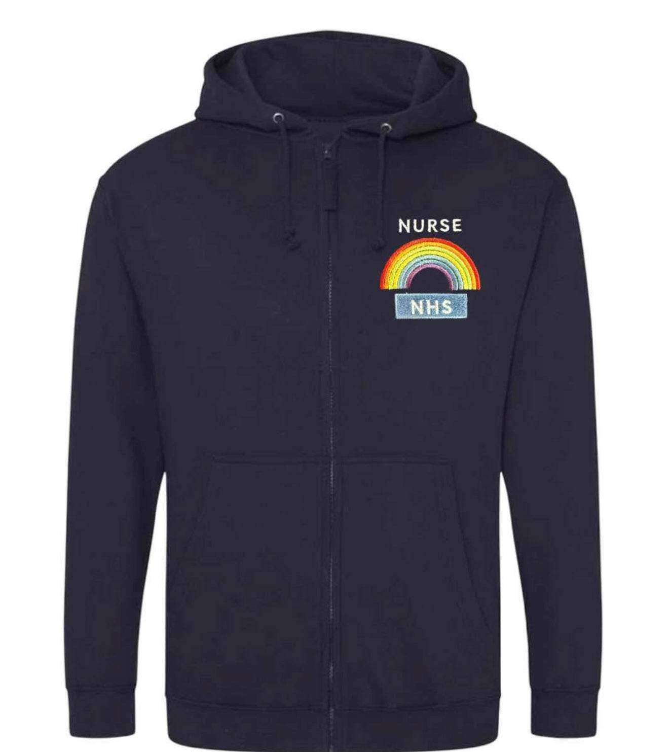 Personalised Embroidered Zip-Through Hoodies for NHS Workers - Pj prints barnsley