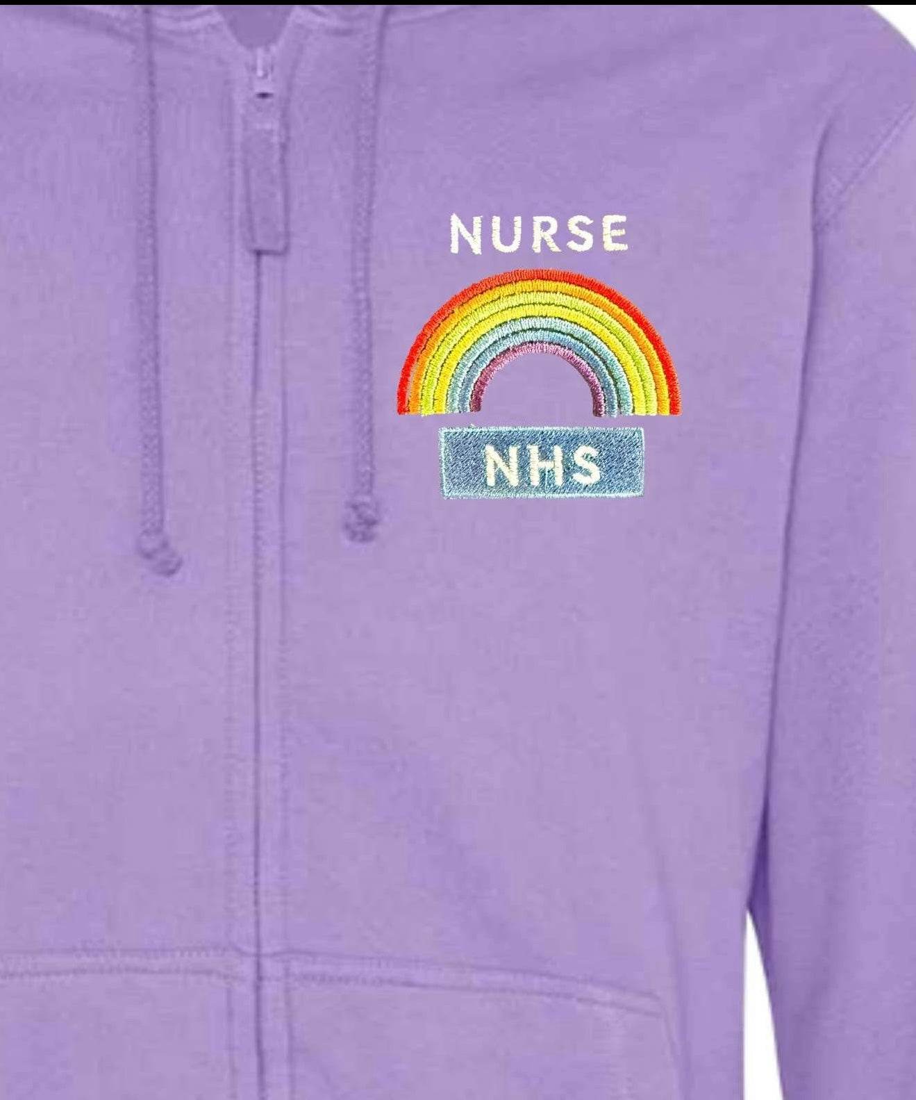 Personalised Embroidered Zip-Through Hoodies for NHS Workers - Pj prints barnsley