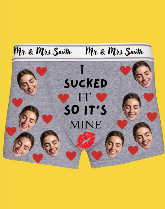 Personalised- wedding day face on boxer shorts - Pj prints barnsley