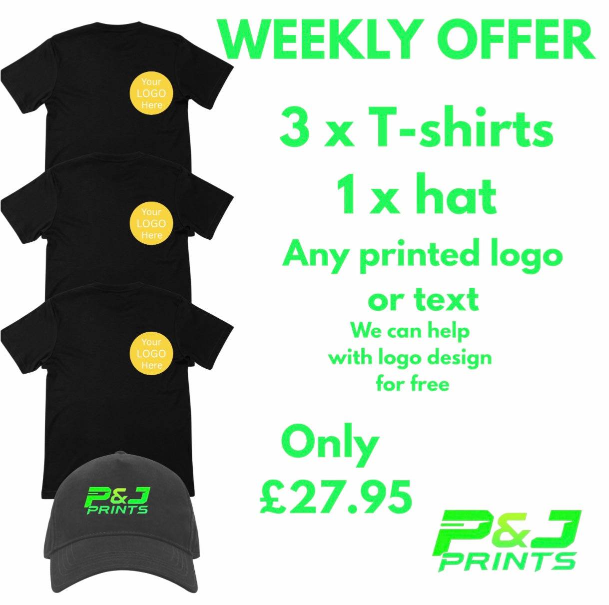 Custom work t-shirt weekly special offer - Pj prints barnsley