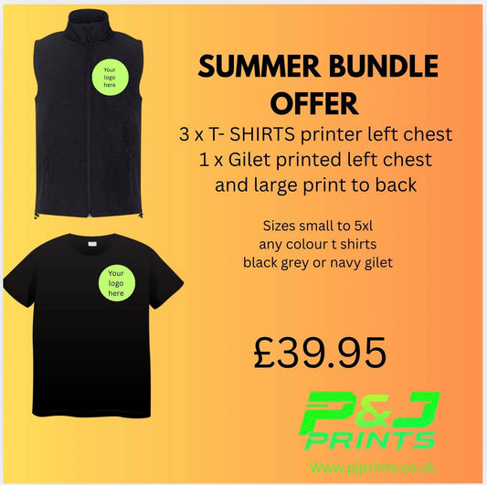 Customer work wear- summer bundle offer - Pj prints barnsley
