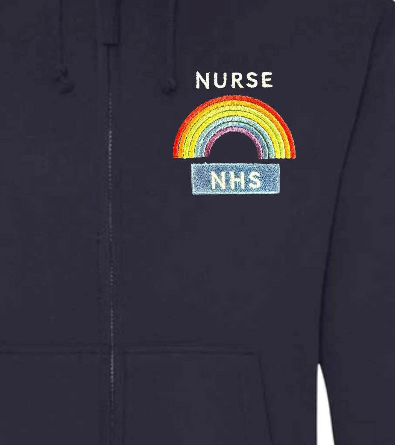 Personalised Embroidered Zip-Through Hoodies for NHS Workers - Pj prints barnsley