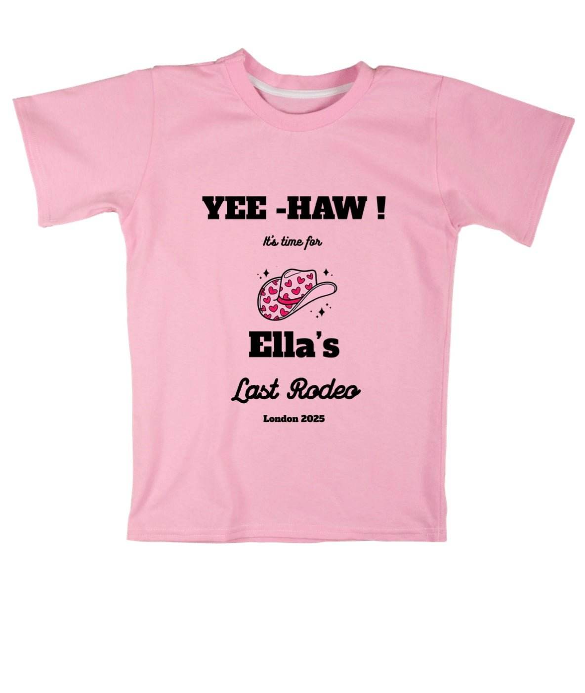 Personalised last rodeo cowgirl custom hen do T-shirt - Pj prints barnsley