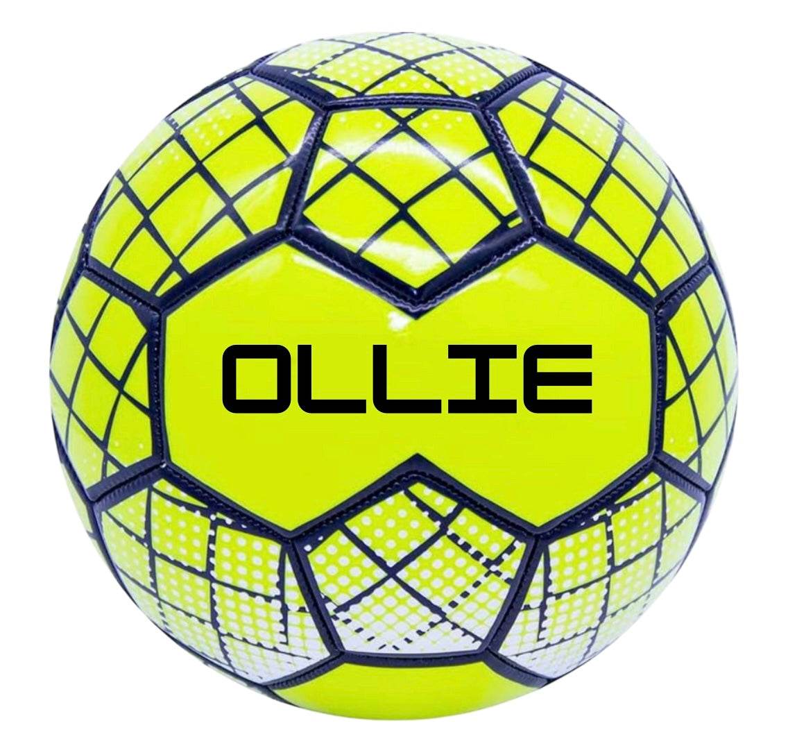 Personalised Neon Football – Size 5 (Neon Yellow & Neon Pink) - Pj prints barnsley
