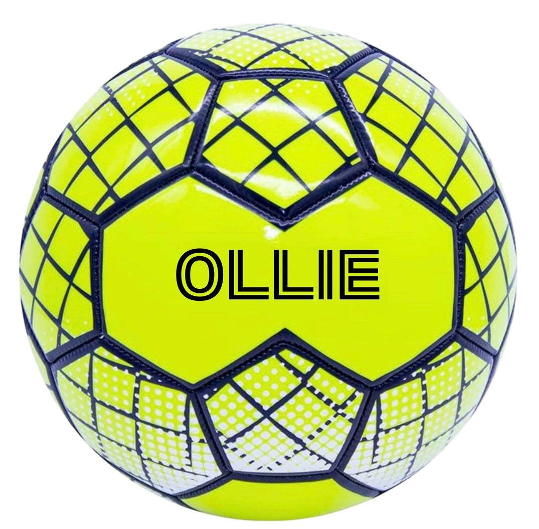 Personalised Neon Football – Size 5 (Neon Yellow & Neon Pink) - Pj prints barnsley