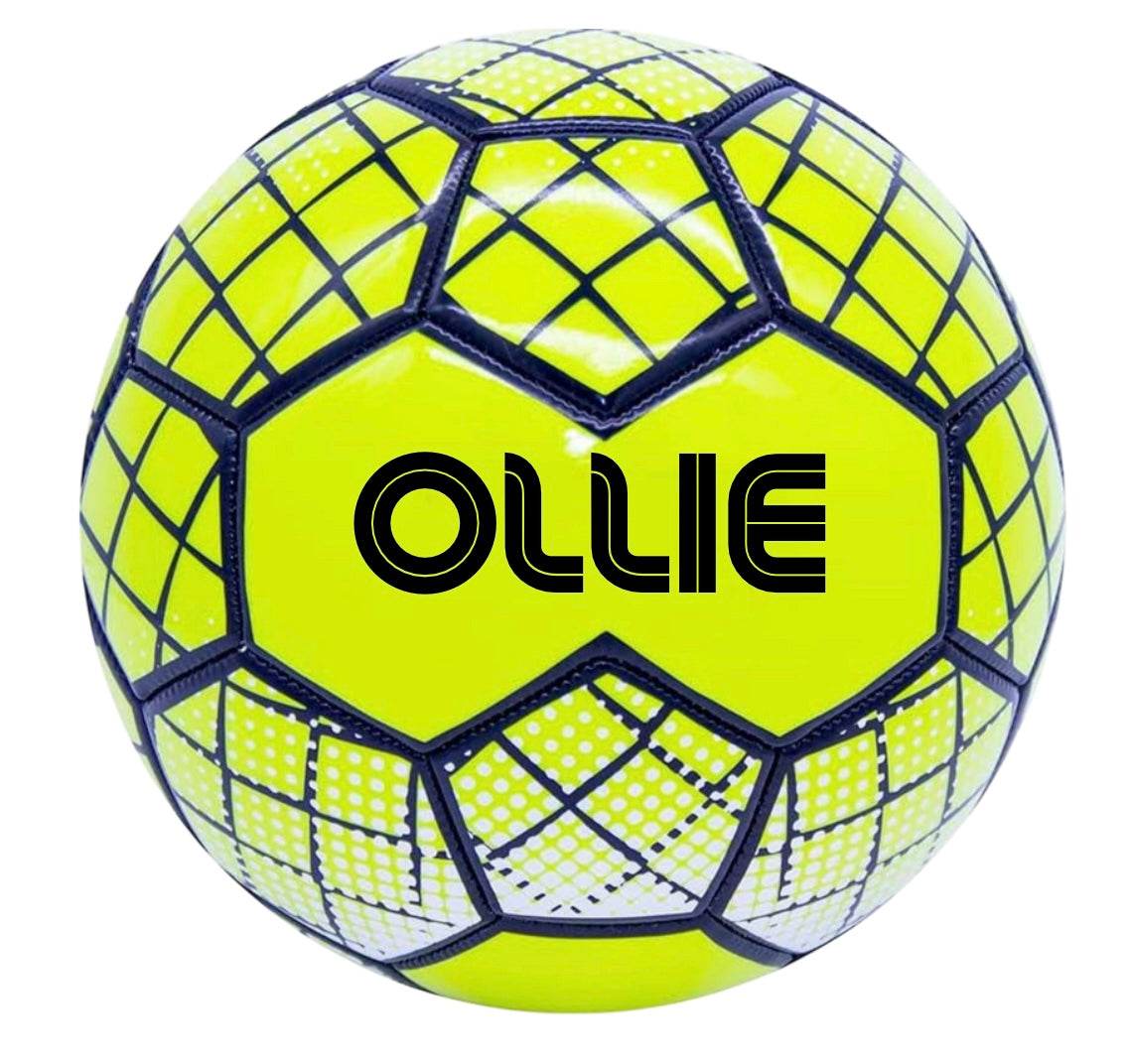 Personalised Neon Football – Size 5 (Neon Yellow & Neon Pink) - Pj prints barnsley