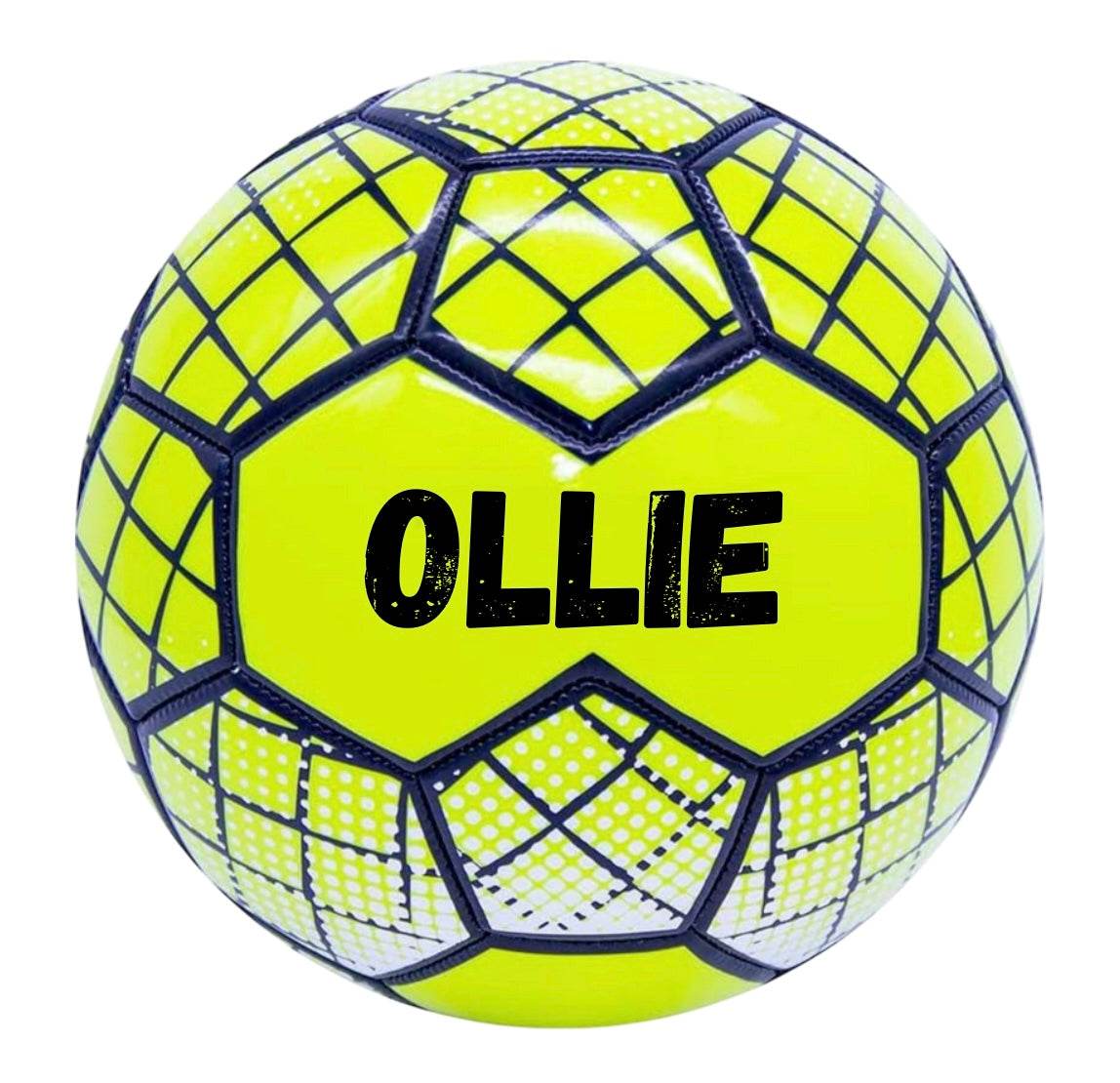 Personalised Neon Football – Size 5 (Neon Yellow & Neon Pink) - Pj prints barnsley