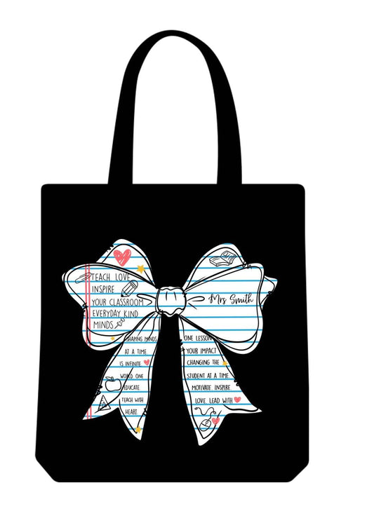 Personalised teachers gift tote bag - Pj prints barnsley