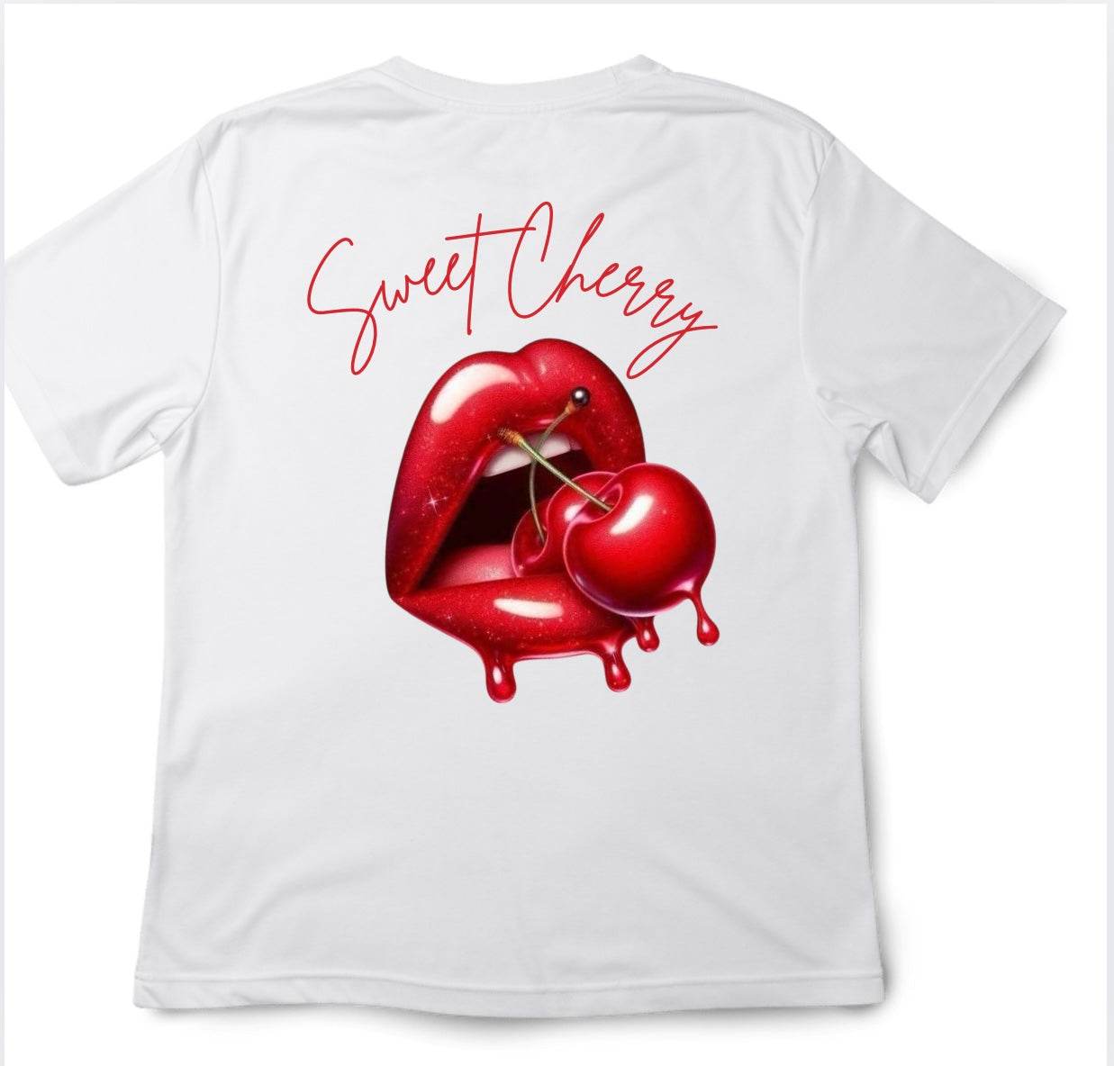 Stylish Printed sweet cherry ladies t-shirt - Pj prints barnsley