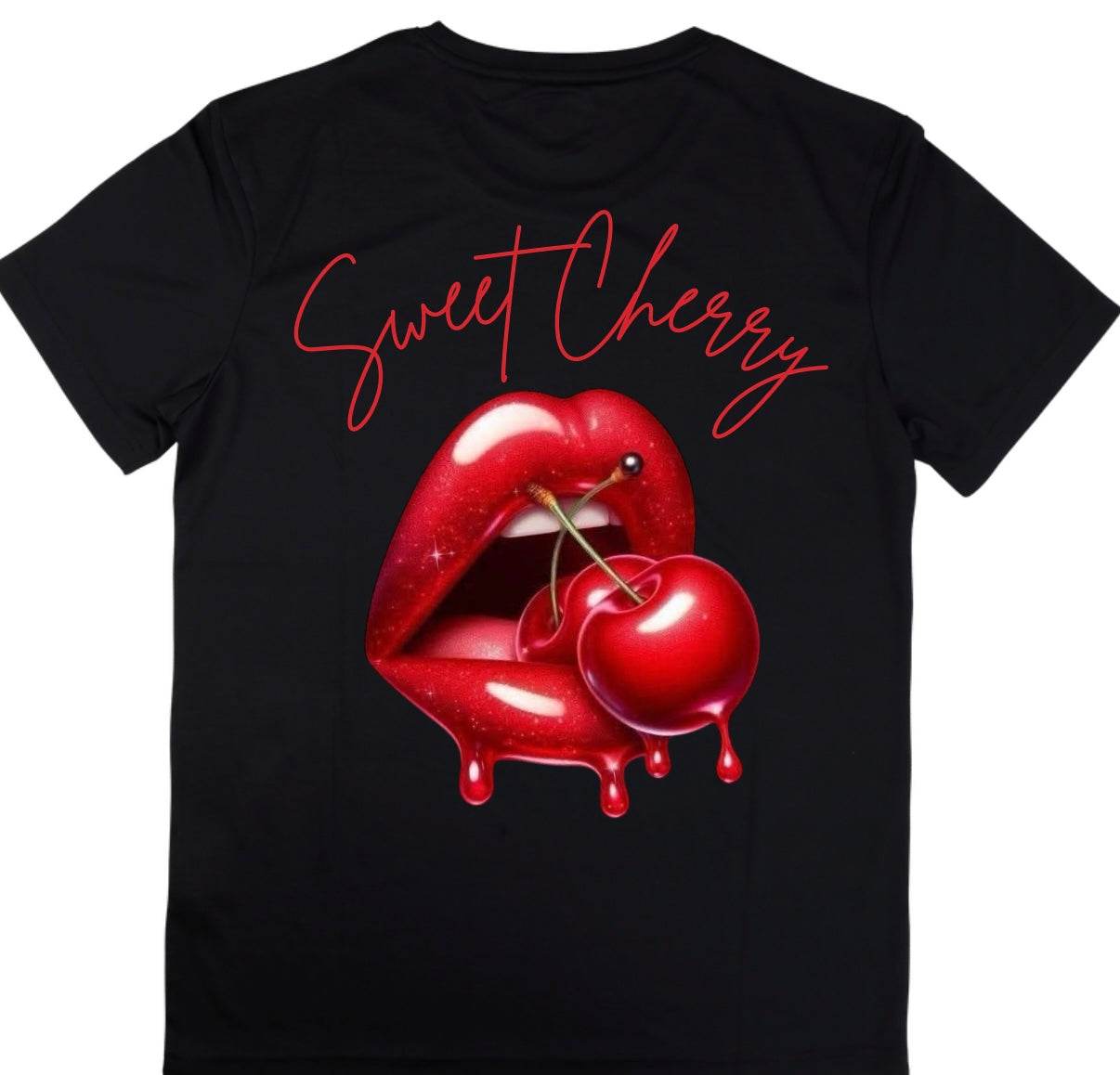 Stylish Printed sweet cherry ladies t-shirt - Pj prints barnsley